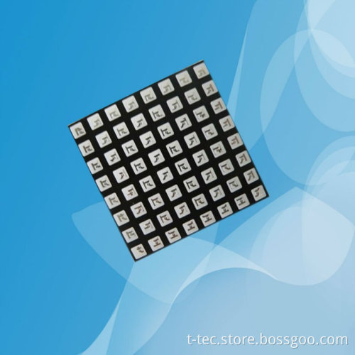 2.3" 8x8 Amber color square dot led dot matrix module